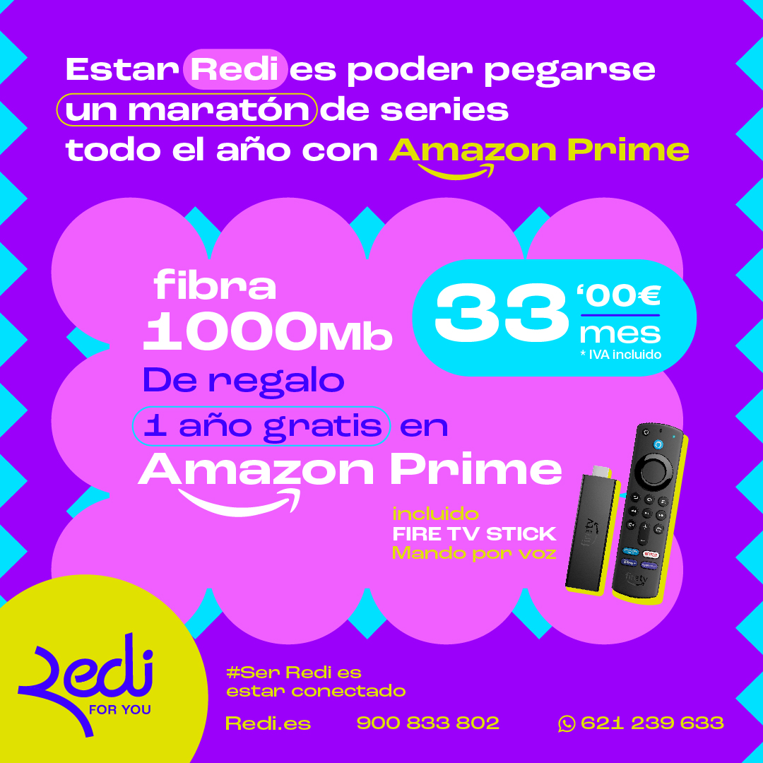 Con la fibra de Redi for you te llevas 30€