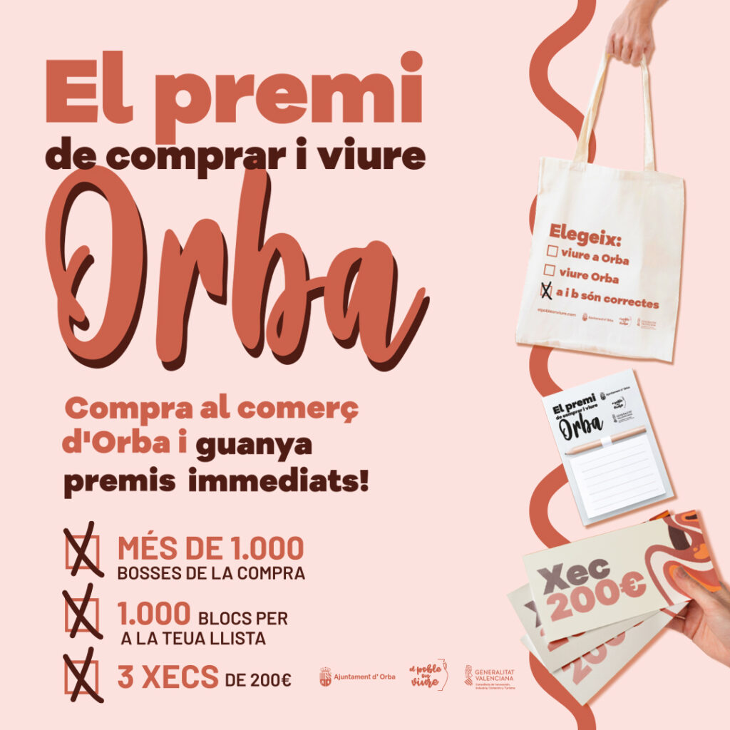 Comprar en Orba tiene premio