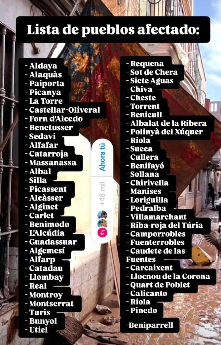 Lista de pueblos que se están compartiendo vía Instagram