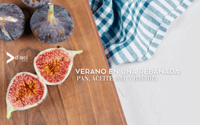 Verano en una rebanada: pan, aceite, sal y bacora